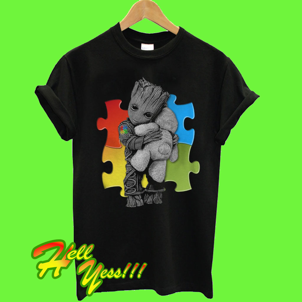 Autism Groot hug teddy bear T Shirt